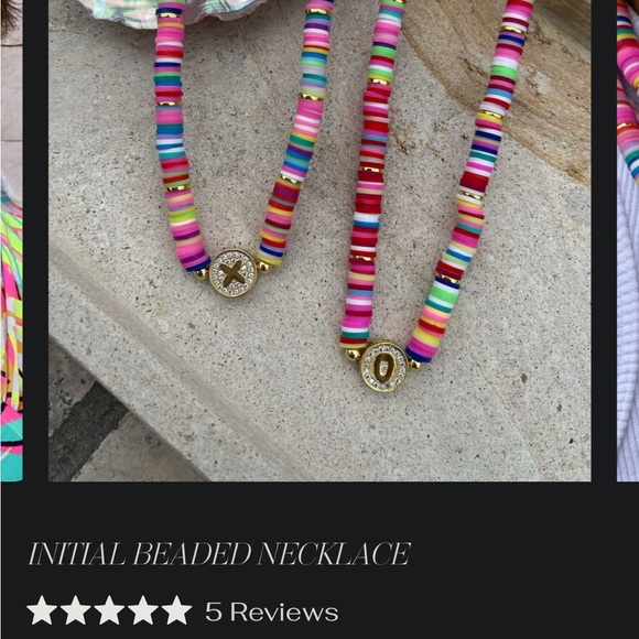 Wear BRACHA Colorful Initial Beaded Necklace( sold separately) this one is “O” - Picture 1 of 11